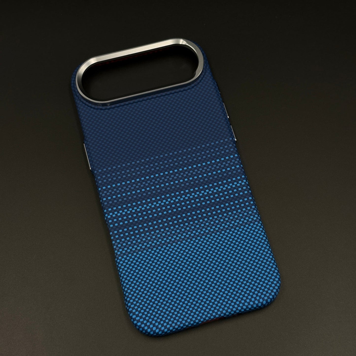 Midnight Blue Stripe Case Slim Mobile Case Cover for iPhone 17 Air | Rare Aramid Texture Finish | Real Carbon Fibre Feel | Hidden MagSafe