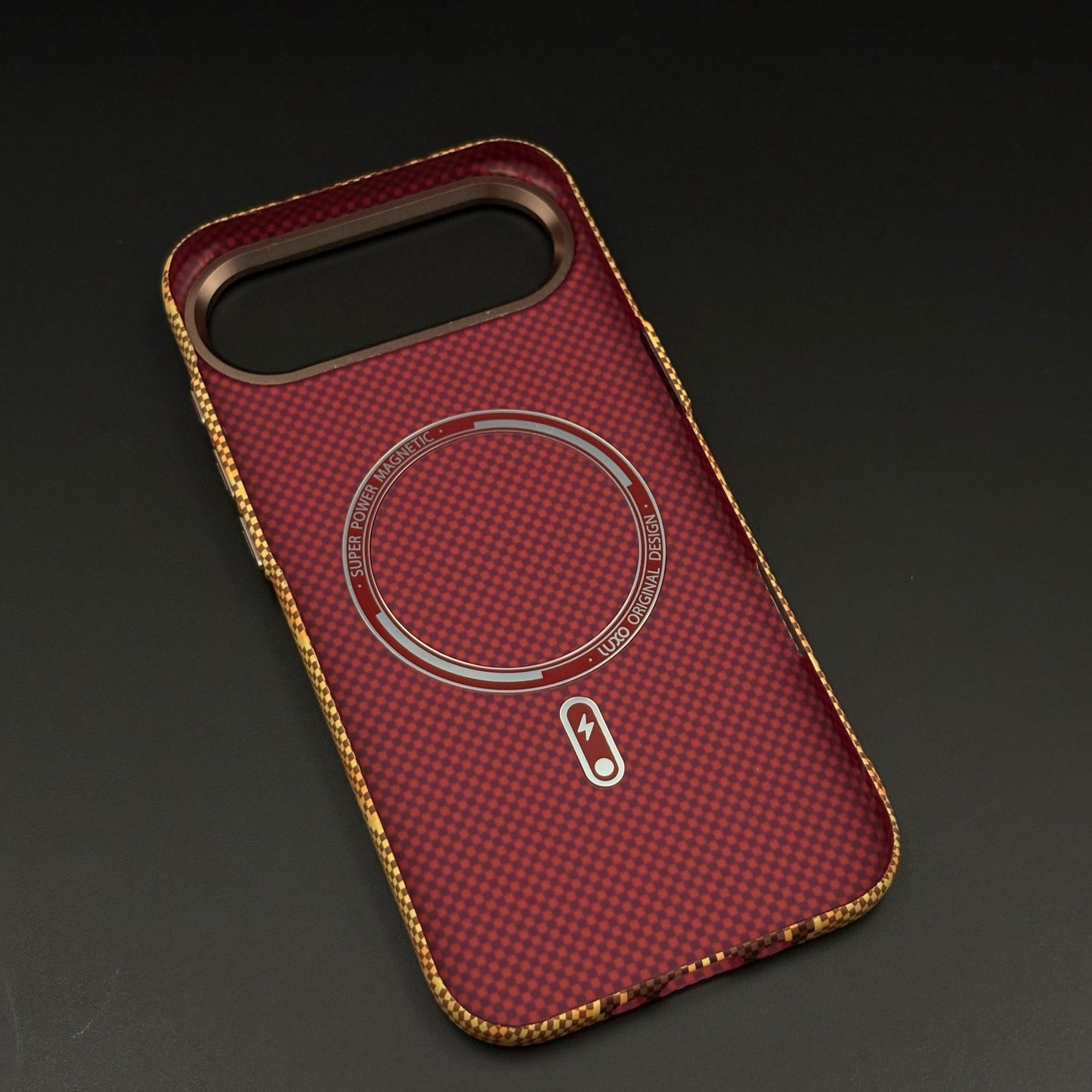 Desert Brown Zigzag Case Slim Mobile Case Cover for iPhone 17 Air | Rare Aramid Texture Finish | Real Carbon Fibre Feel | Hidden MagSafe