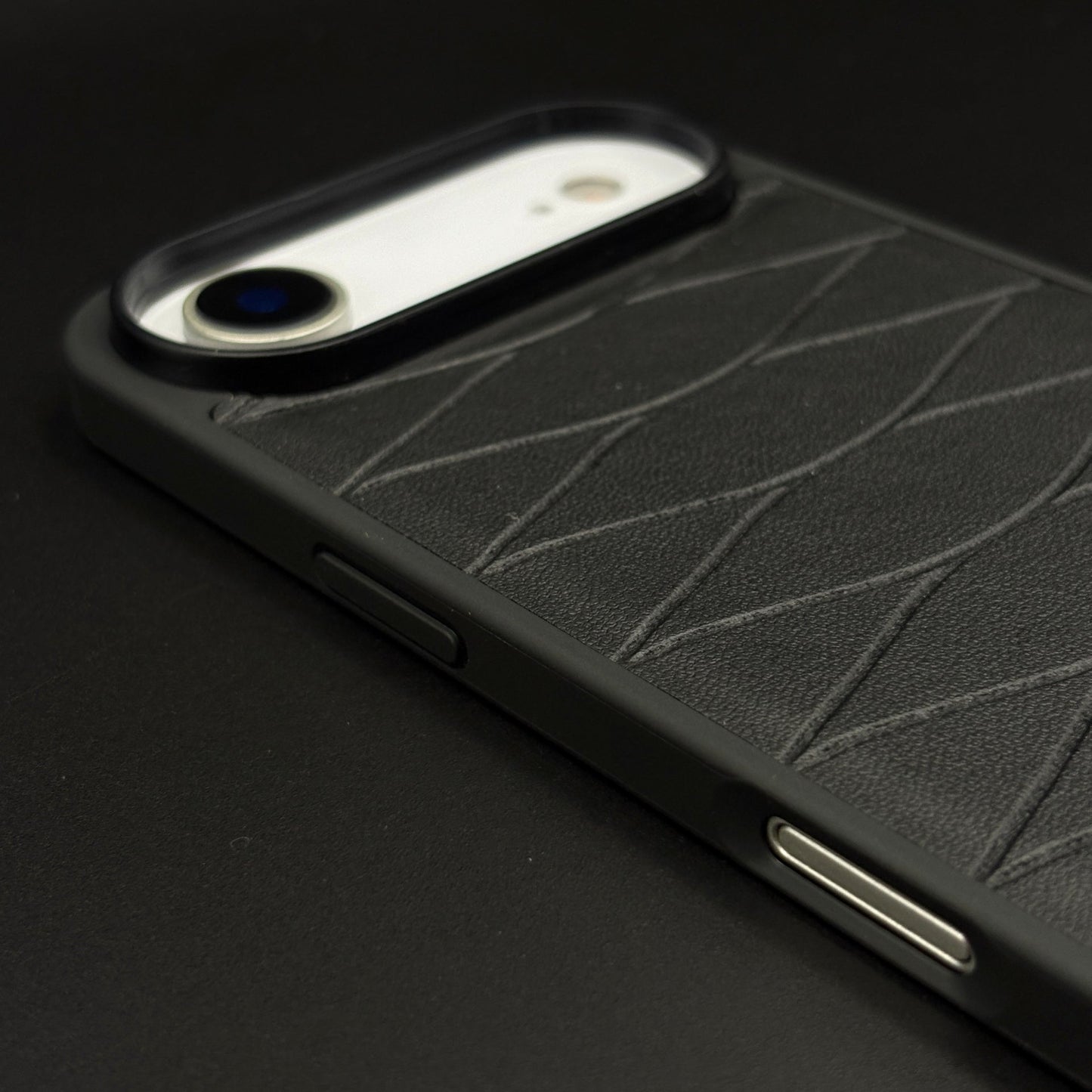 Luxury Sports Car Merc Logo Leather Case for iPhone 17 Air | Premium Pattern Back Cover