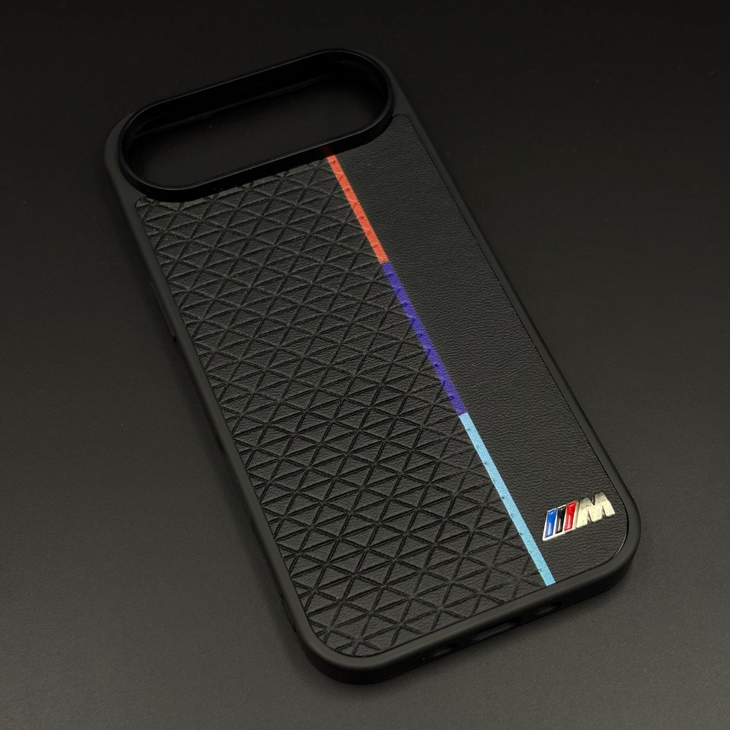 Performance M Tricolor Stripe Sports Car Logo Case for iPhone 17 Air | Textured Grip Back Cover