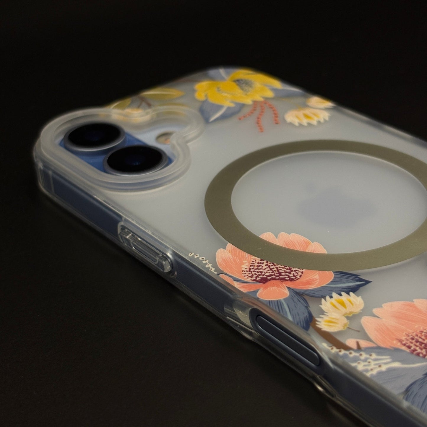 Floral MagSafe Clear Case for iPhone 17 | Anti-Yellow Botanical Back Cover