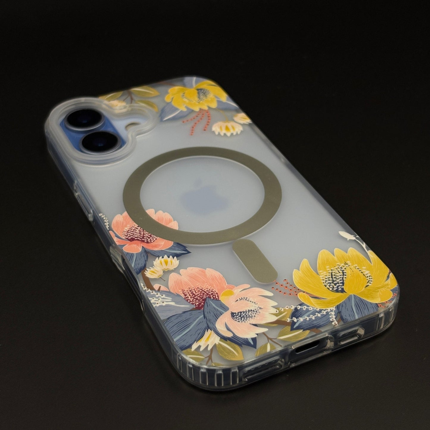 Floral MagSafe Clear Case for iPhone 17 | Anti-Yellow Botanical Back Cover