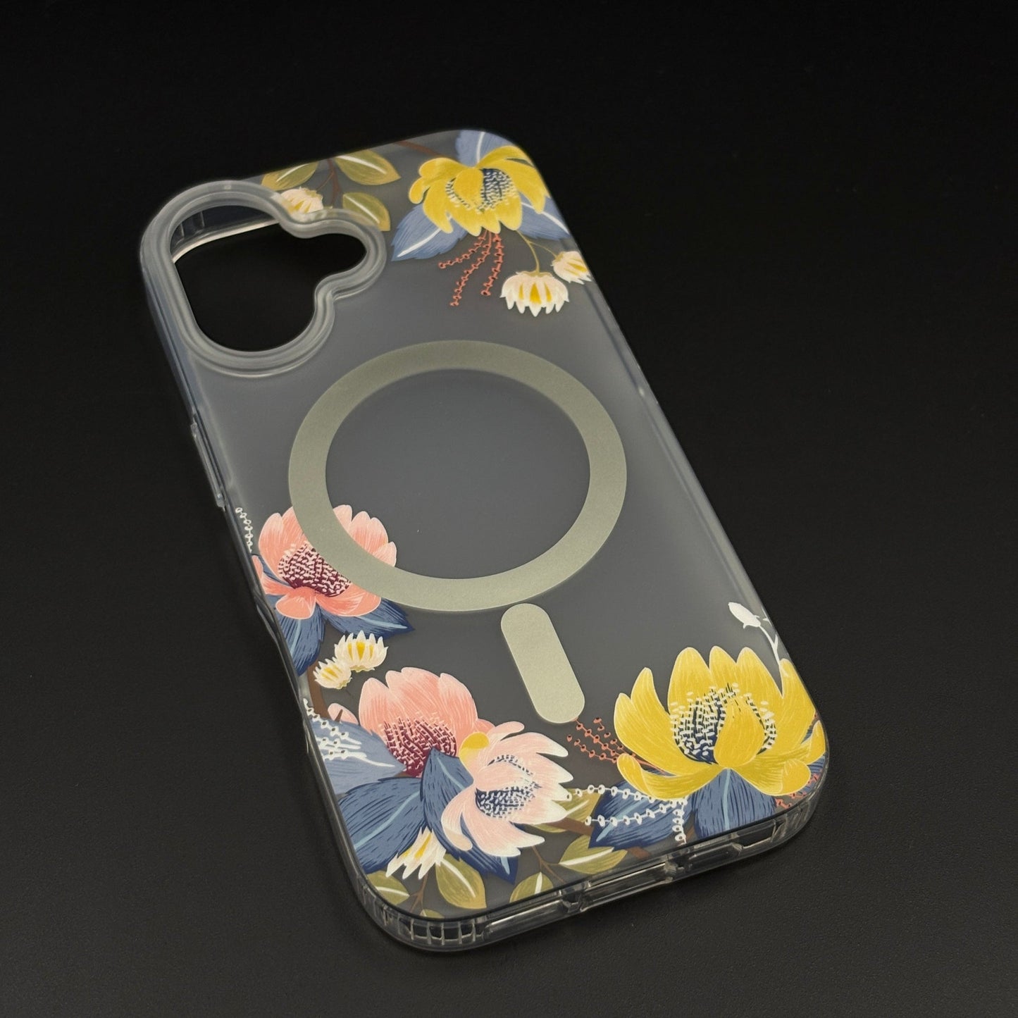 Floral MagSafe Clear Case for iPhone 17 | Anti-Yellow Botanical Back Cover