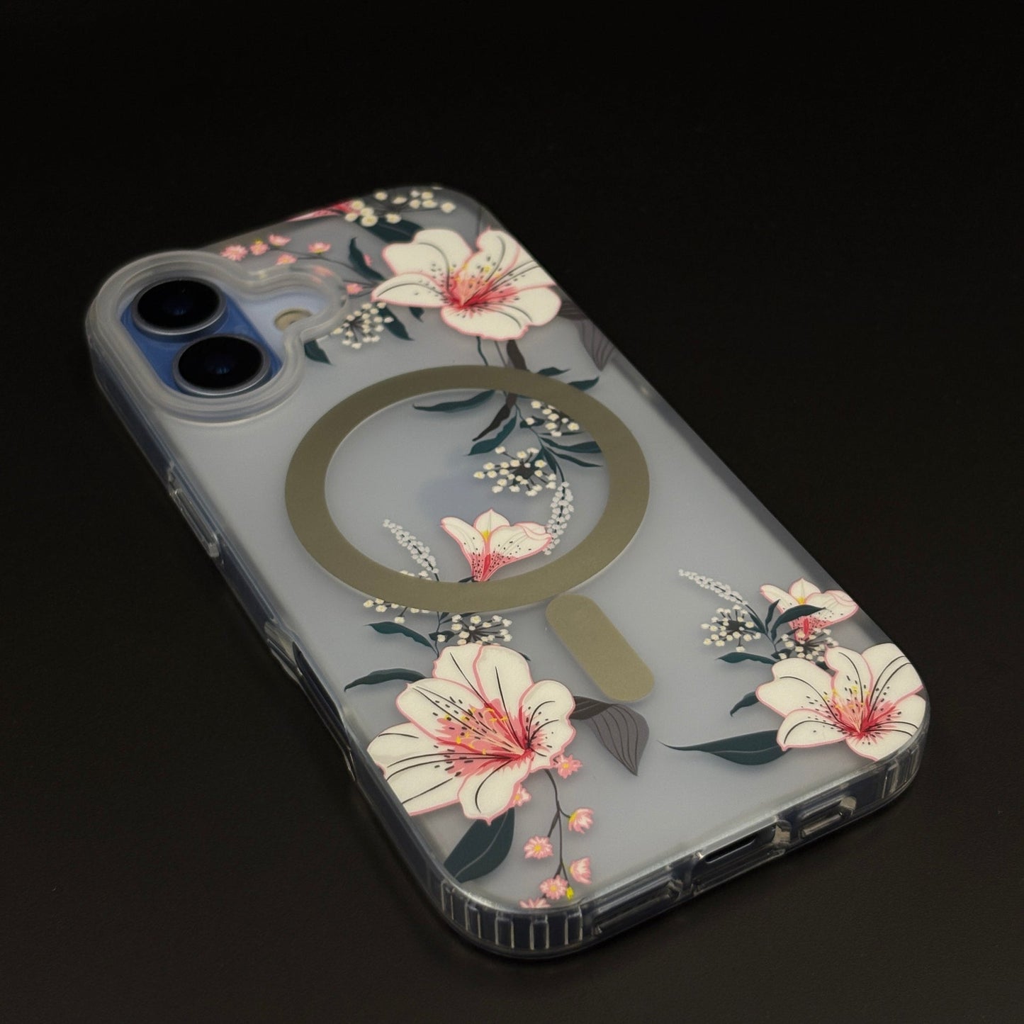 Floral MagSafe Clear Case for iPhone 17 | Anti-Yellow Botanical Back Cover