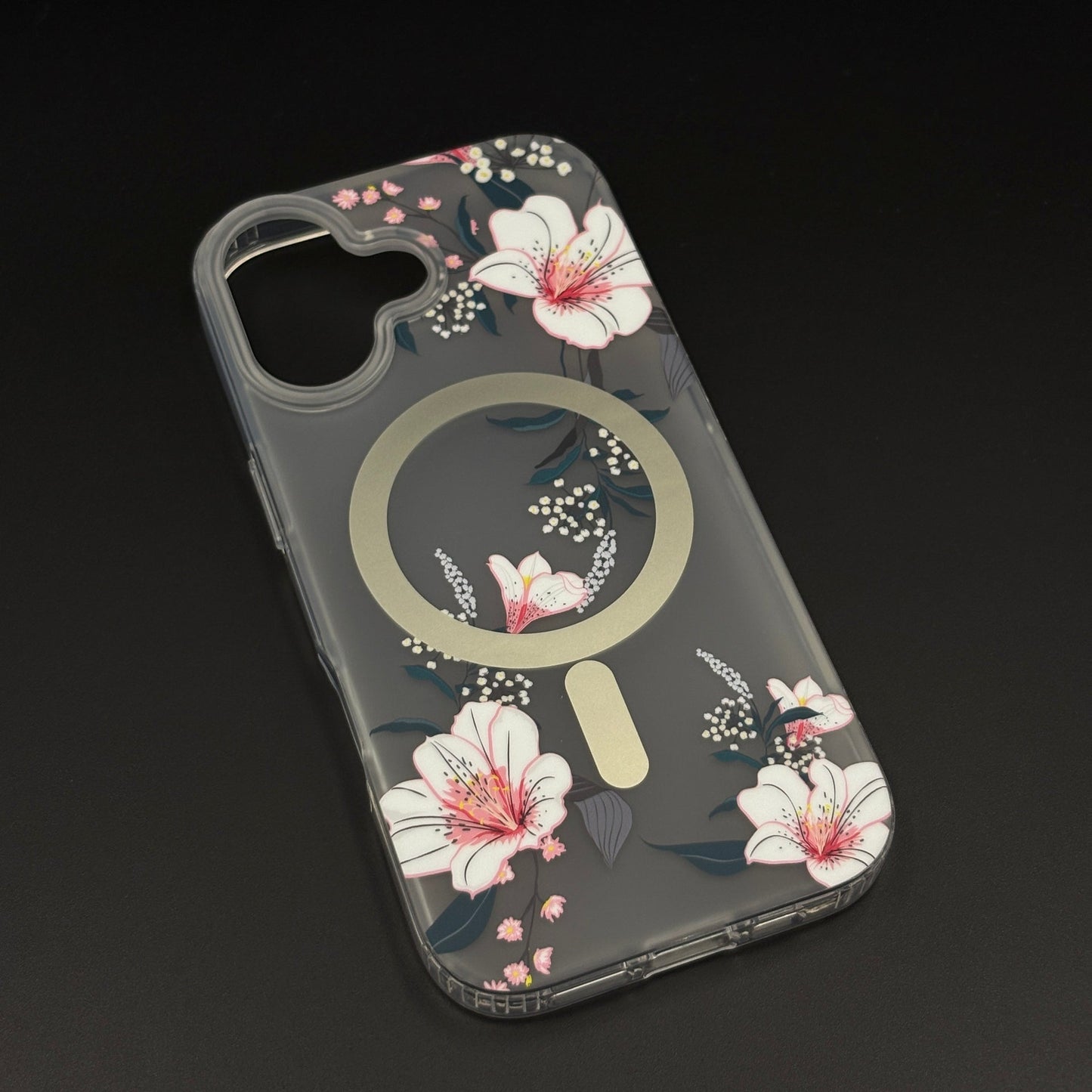 Floral MagSafe Clear Case for iPhone 17 | Anti-Yellow Botanical Back Cover