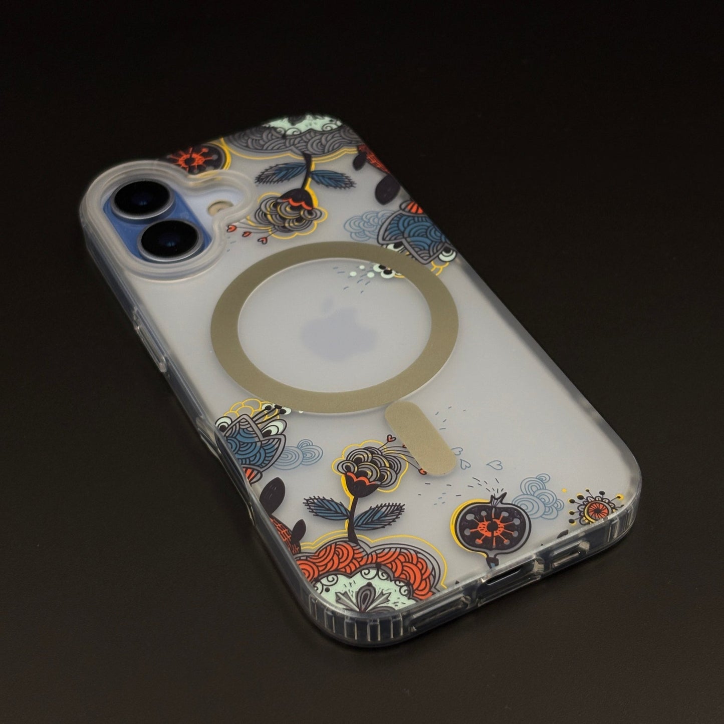 Floral MagSafe Clear Case for iPhone 17 | Anti-Yellow Botanical Back Cover