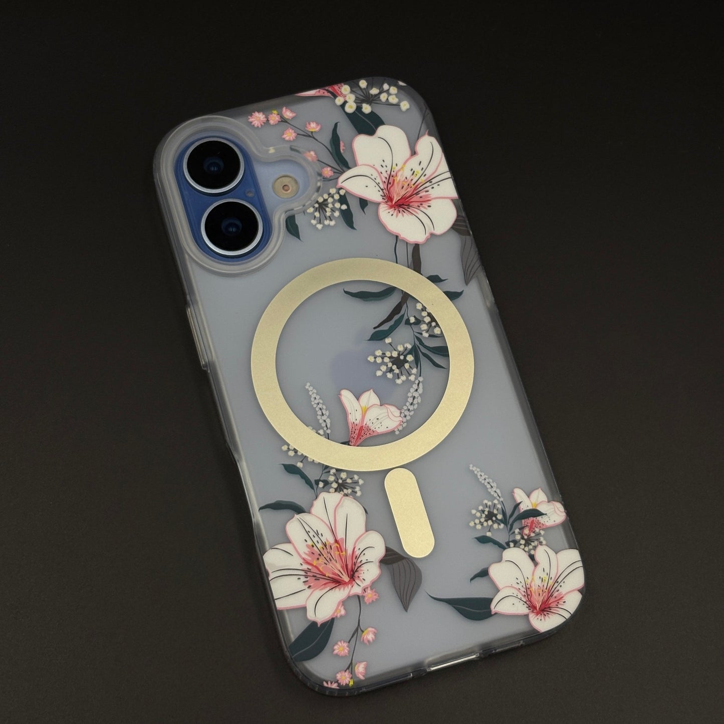 Floral MagSafe Clear Case for iPhone 17 | Anti-Yellow Botanical Back Cover