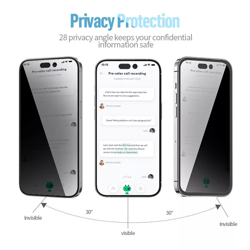 Privacy HD Privacy AntiPeep Tempered Glass For iPhone 17 Series