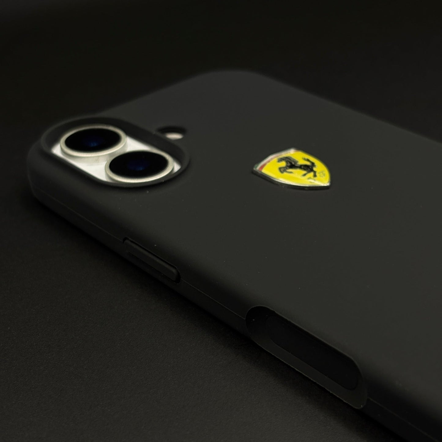 FR Edition Smooth Silk Feel Black Silicone Phone Case Cover for iPhone 17 | Sporty Luxury Finish