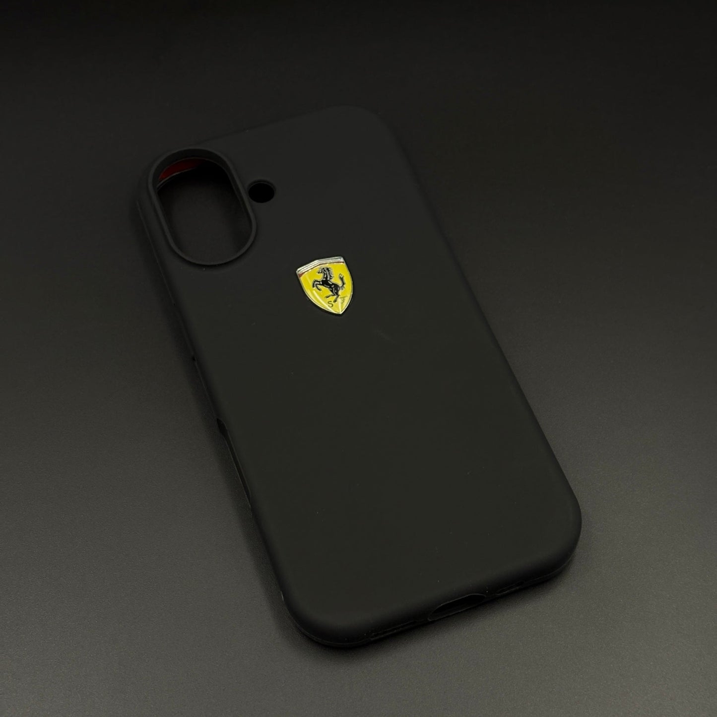 FR Edition Smooth Silk Feel Black Silicone Phone Case Cover for iPhone 17 | Sporty Luxury Finish