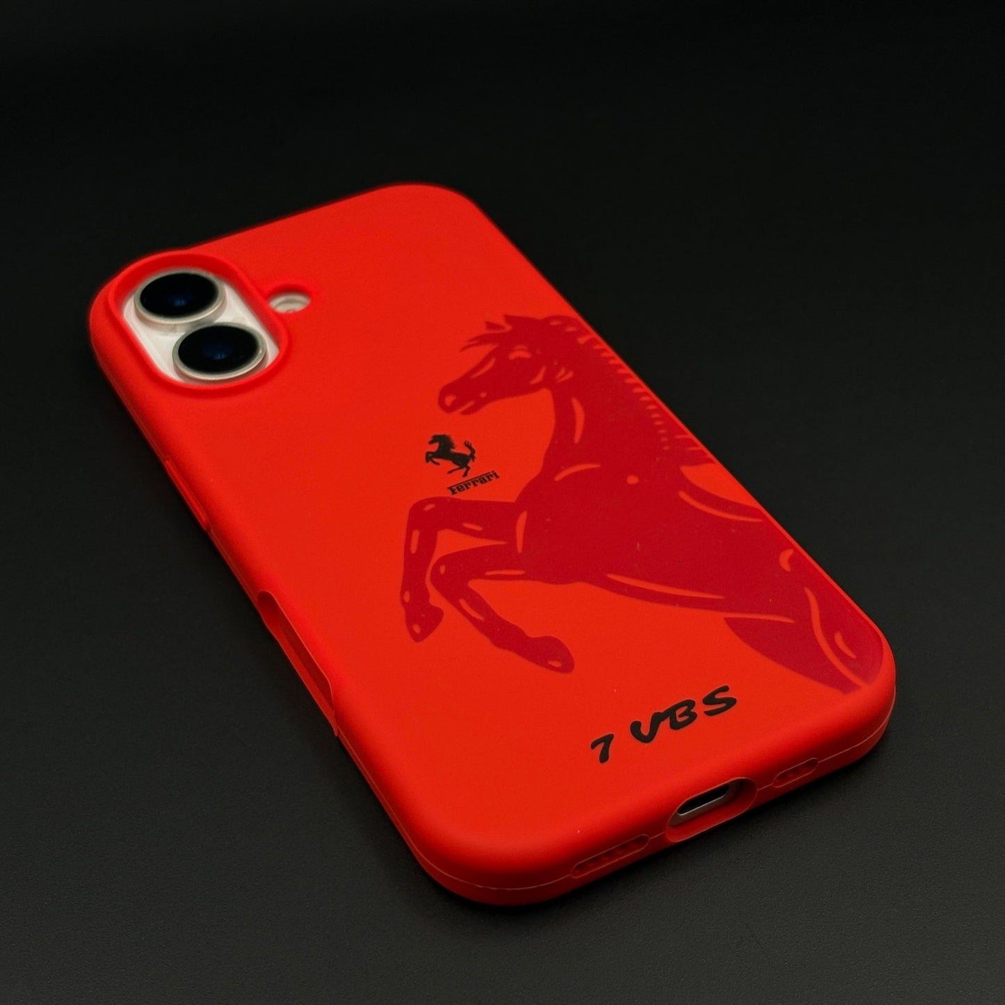 FR Horse Silhouette Red Mobile Case Cover for iPhone 17 | Soft Silicone Touch | Sports Edition