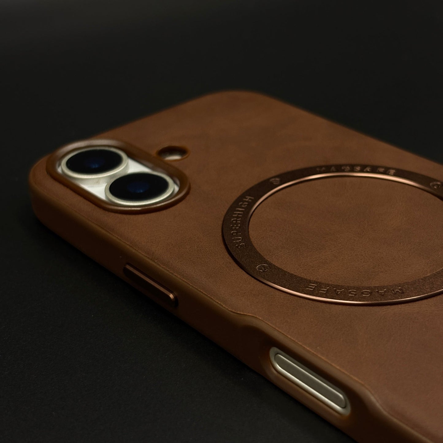 Super Magnetic Magsafe PU Leather Case for iPhone 17 | Premium Grip & Sleek Design