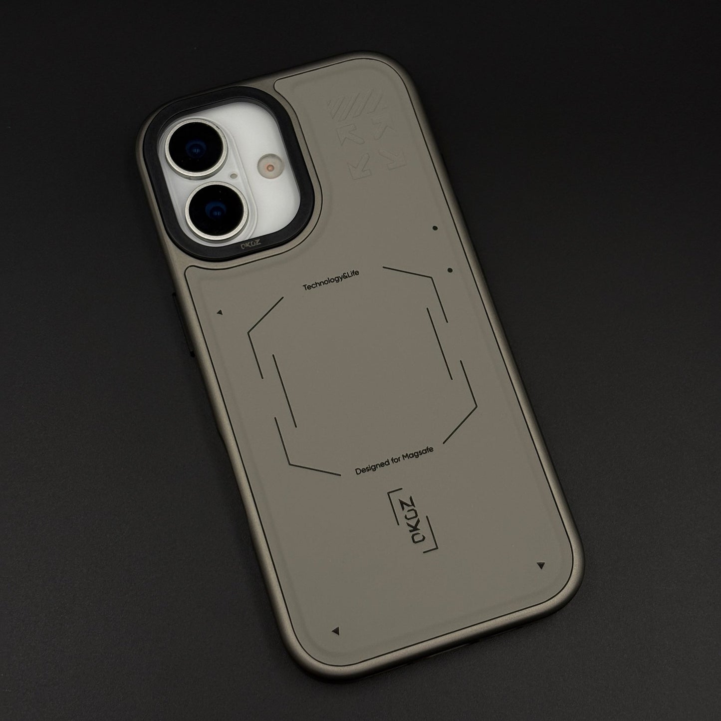 Tech Pattern Leather MagSafe Mobile Case Cover for iPhone 17 | Slim Protection