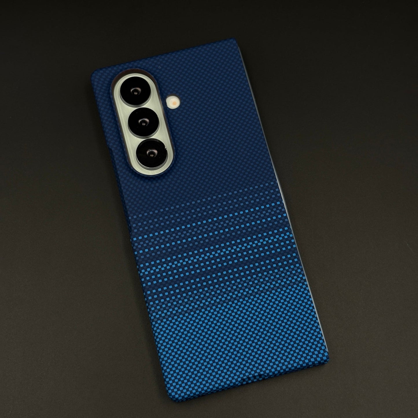 Aramid Texture Case Midnight Blue Stripe for Samsung Galaxy Z Fold 8 Ultra Carbon Fibre Feel | Hidden MagSafe | Ultra Slim Fit