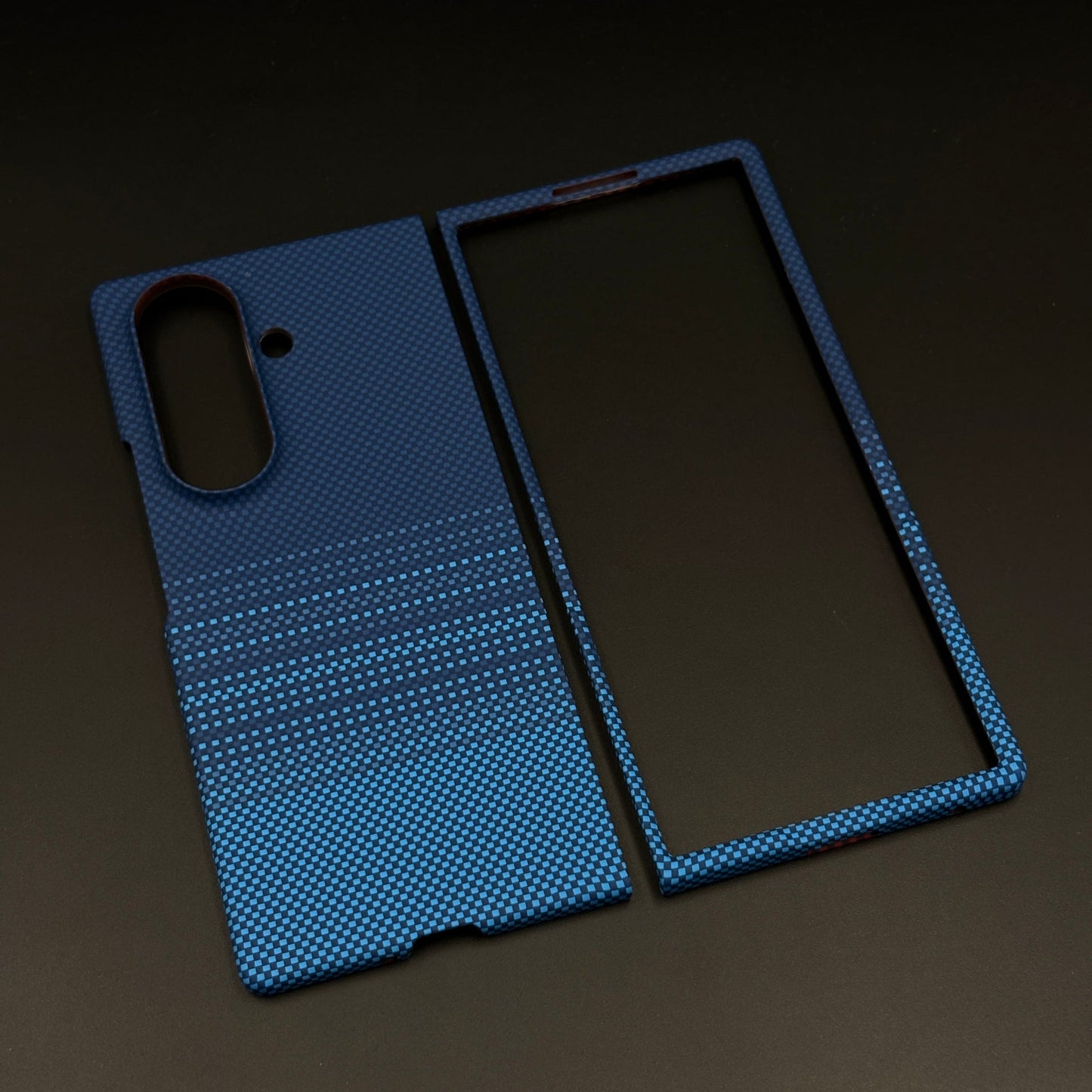 Aramid Texture Case Midnight Blue Stripe for Samsung Galaxy Z Fold 8 Ultra Carbon Fibre Feel | Hidden MagSafe | Ultra Slim Fit