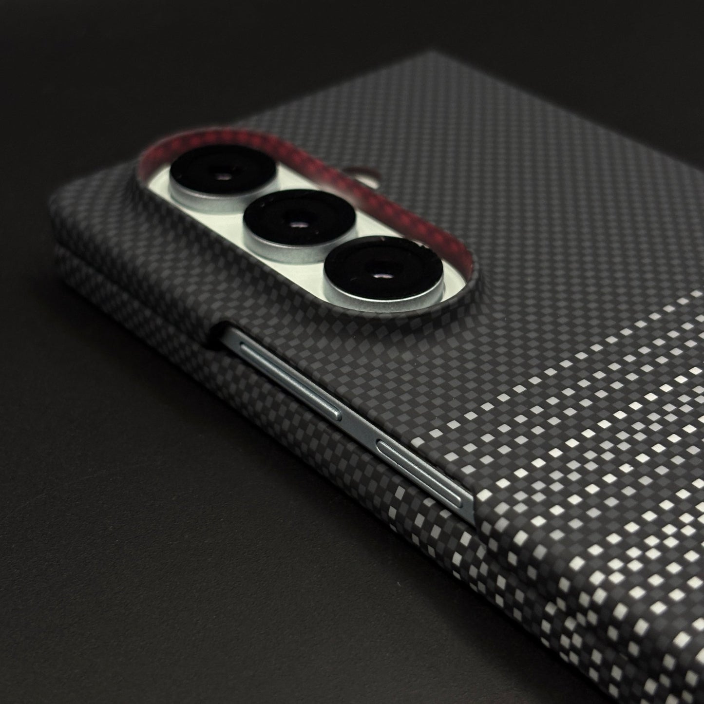 Aramid Texture Case Shadow Gray Stripe for Samsung Galaxy Z Fold 8 Ultra Carbon Fibre Feel | Hidden MagSafe | Ultra Slim Fit