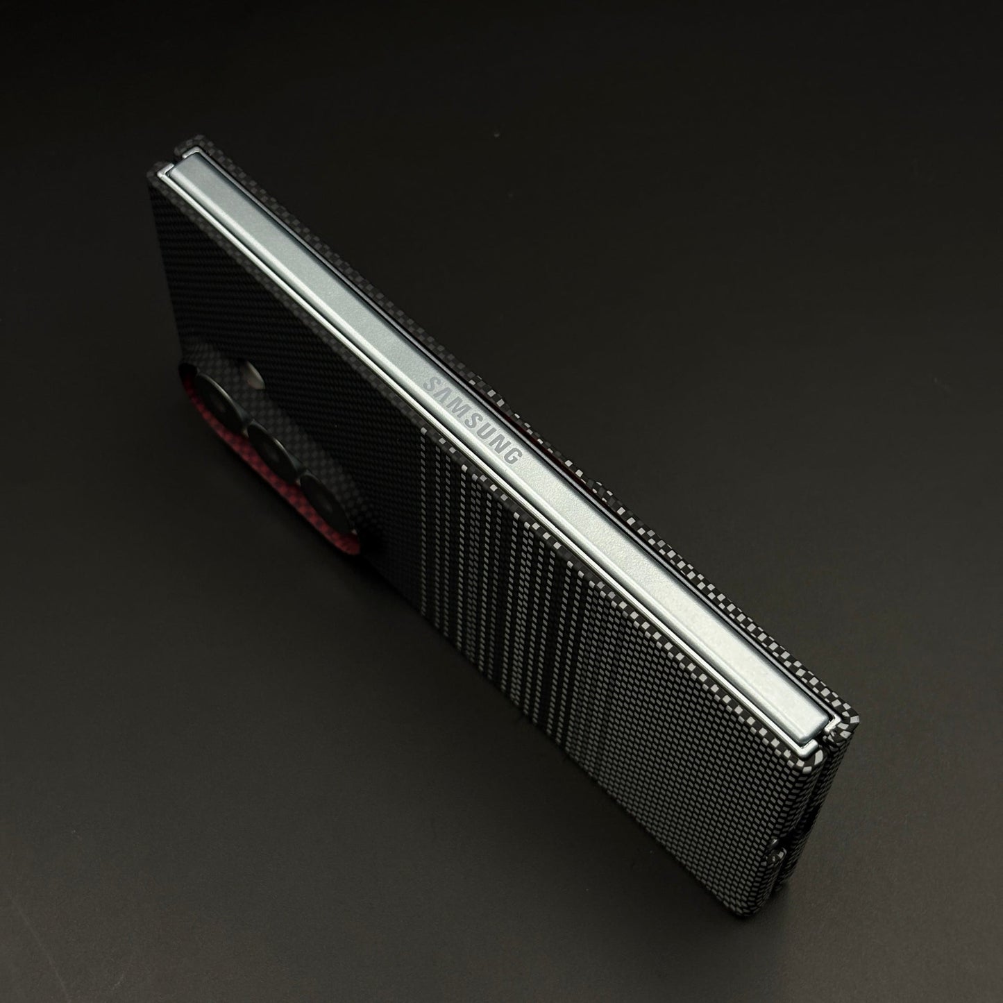 Aramid Texture Case Shadow Gray Stripe for Samsung Galaxy Z Fold 8 Ultra Carbon Fibre Feel | Hidden MagSafe | Ultra Slim Fit