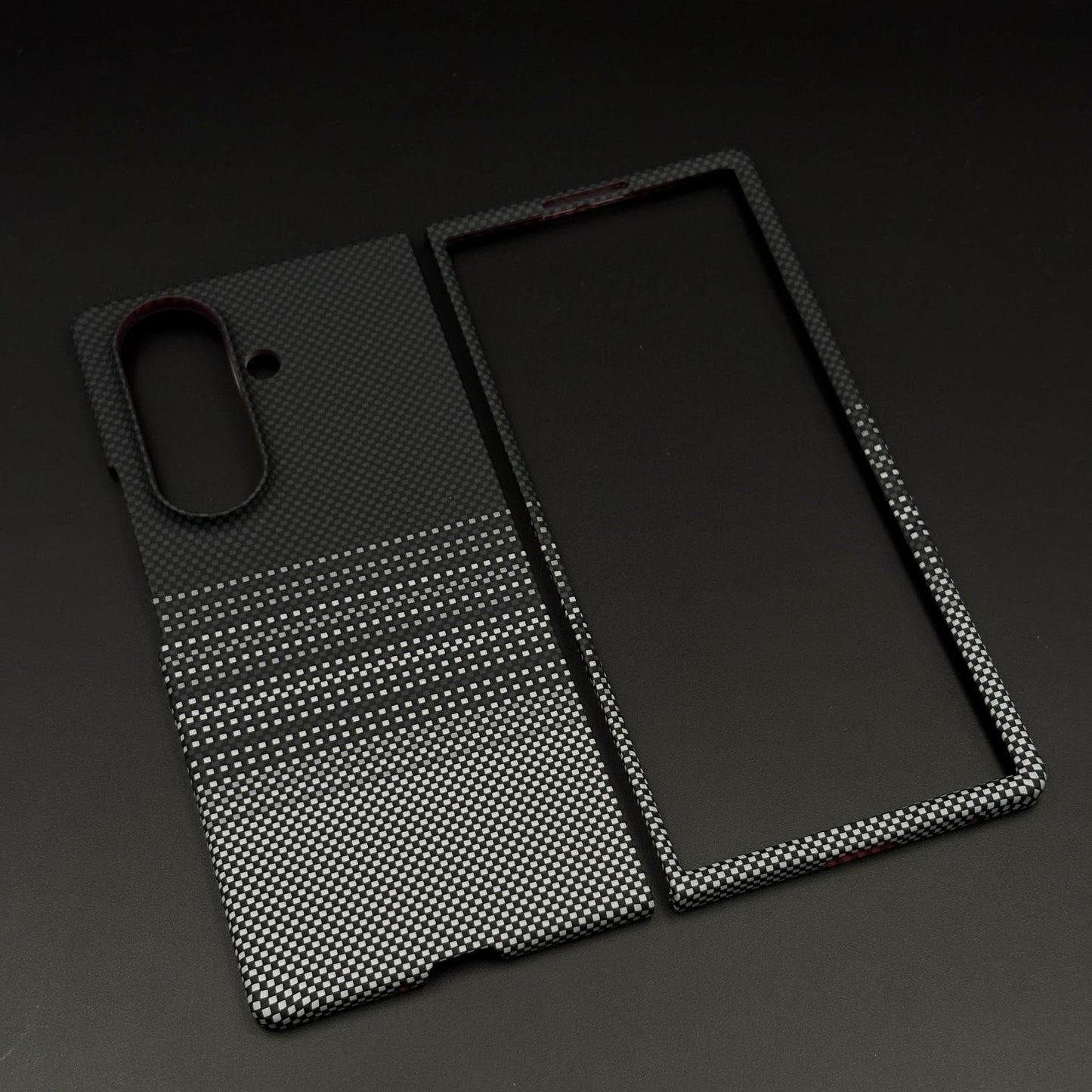 Aramid Texture Case Shadow Gray Stripe for Samsung Galaxy Z Fold 8 Ultra Carbon Fibre Feel | Hidden MagSafe | Ultra Slim Fit