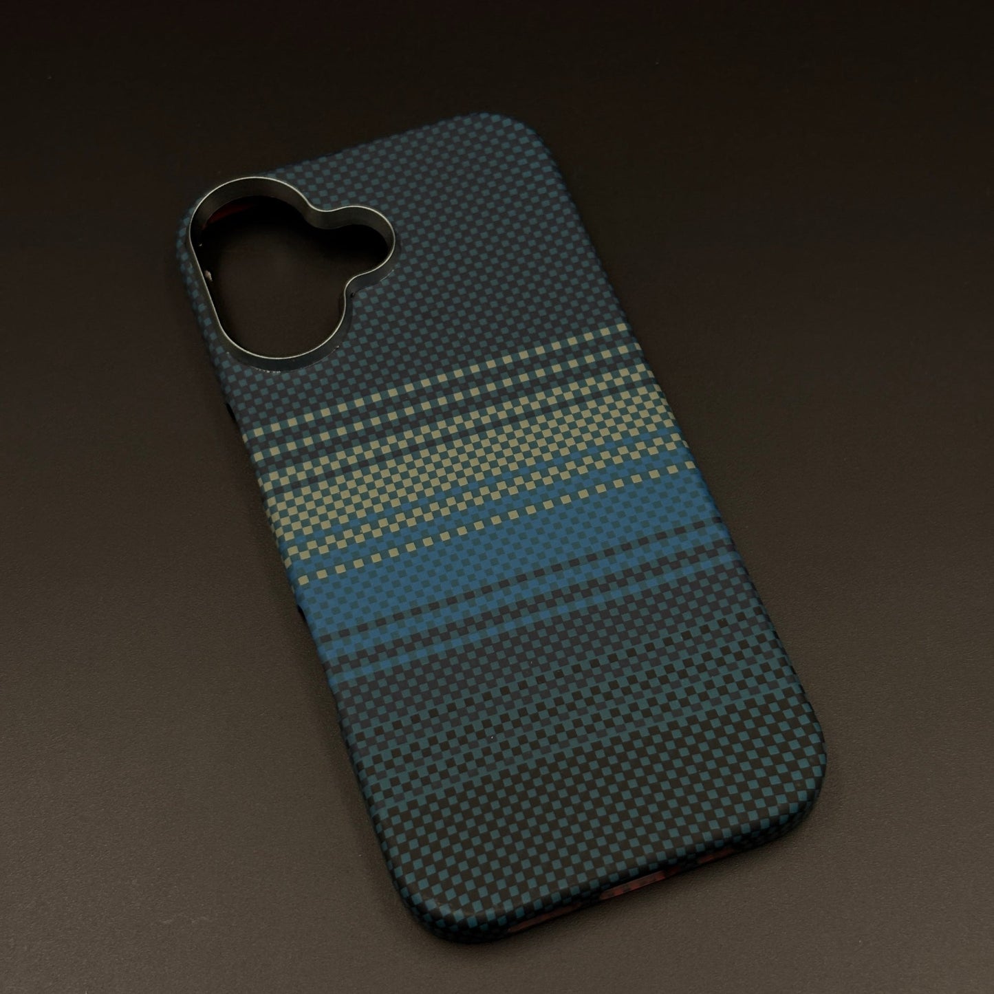 iPhone 17 Blue Teal Premium Slim Case | Rare Aramid Texture Finish | Real Carbon Fibre Feel | Hidden MagSafe