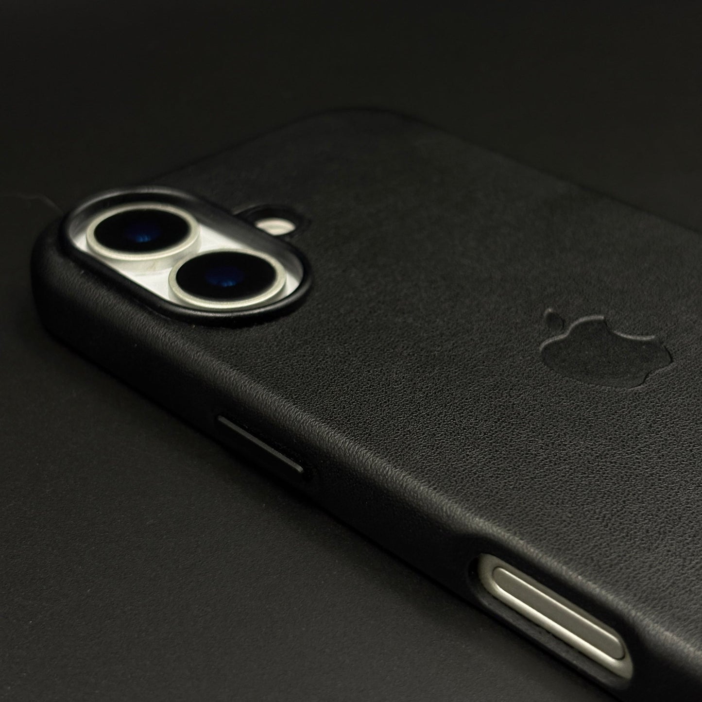 Minimalist Leather Logo Phone Case Cover for iPhone 17 | Slim Premium Everyday Protection