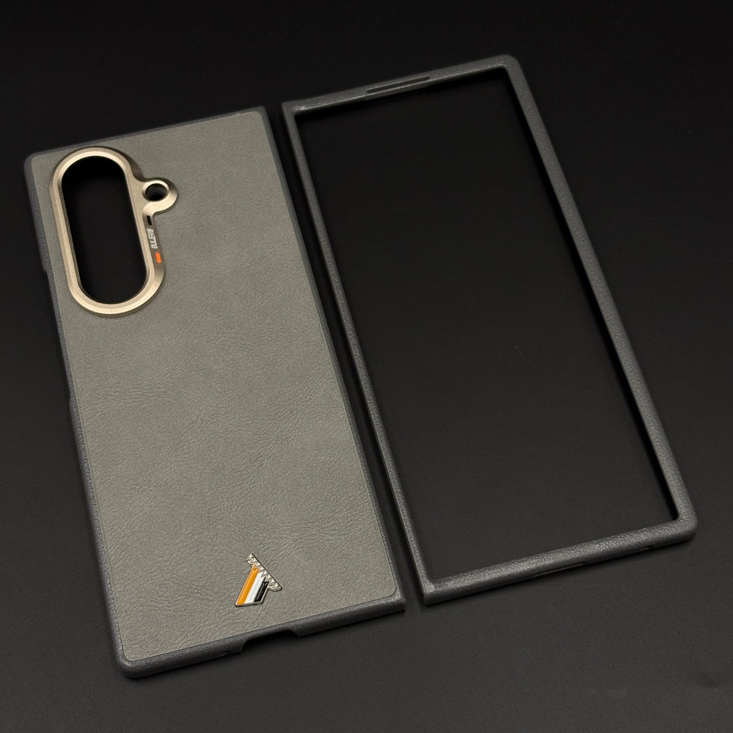 Hidden MagSafe Leather Mobile Case for Samsung Galaxy Z Fold 7 | Slim Back Cover with Magnetic Charging