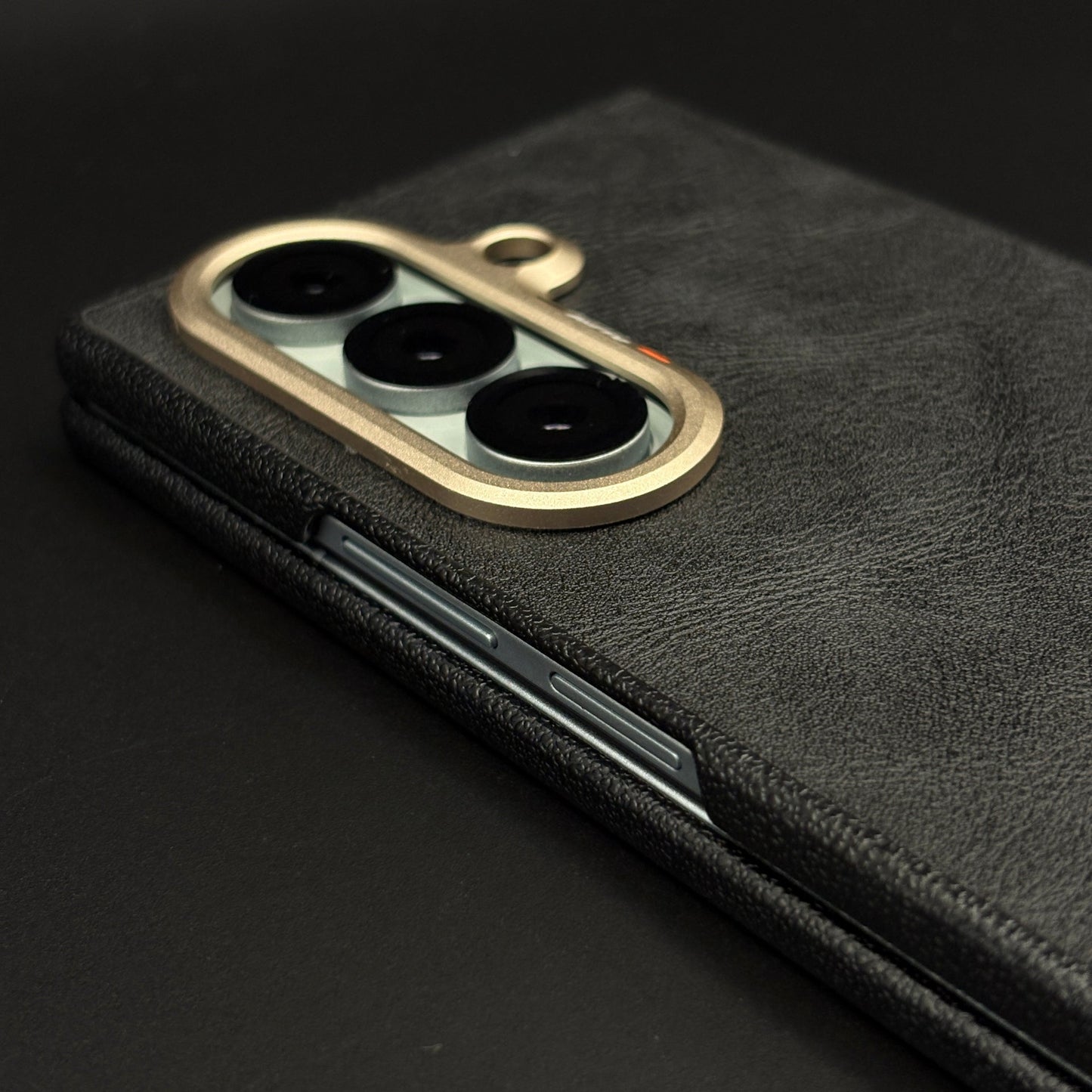 Hidden MagSafe Leather Mobile Case for Samsung Galaxy Z Fold 7 | Slim Back Cover with Magnetic Charging