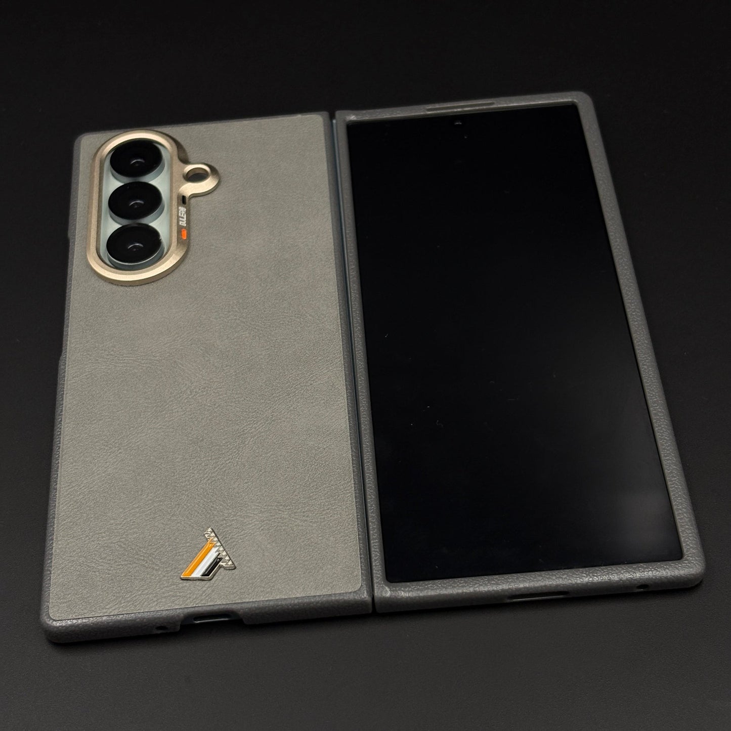 Hidden MagSafe Leather Mobile Case for Samsung Galaxy Z Fold 7 | Slim Back Cover with Magnetic Charging