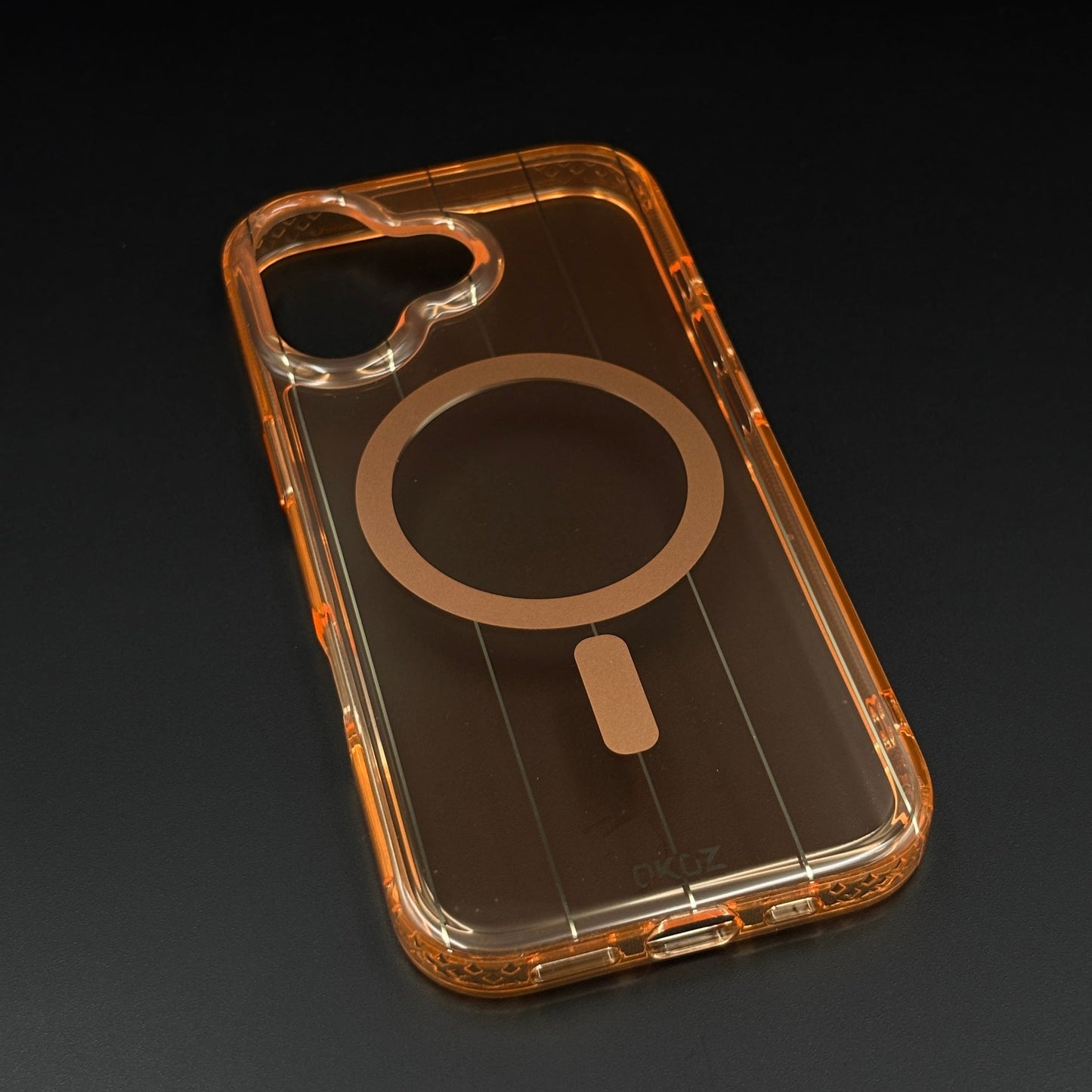 Smokey MagSafe Transparent Mobile Case Cover for iPhone 17 | Anti‑Yellow Line Design Back