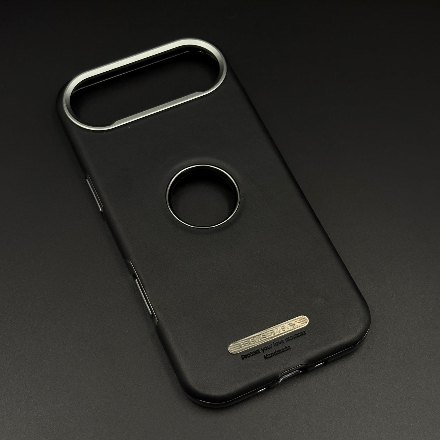 Logo Cut Hidden MagSafe Leather Mobile Case Cover for iPhone 17 Air | Exposed Apple Logo
