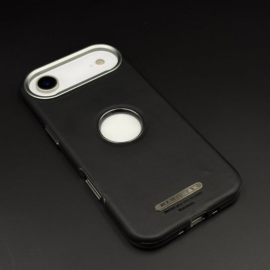 Logo Cut Hidden MagSafe Leather Mobile Case Cover for iPhone 17 Air | Exposed Apple Logo