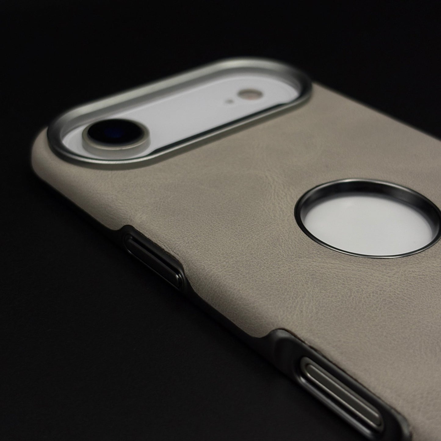 Logo Cut Hidden MagSafe Leather Mobile Case Cover for iPhone 17 Air | Exposed Apple Logo