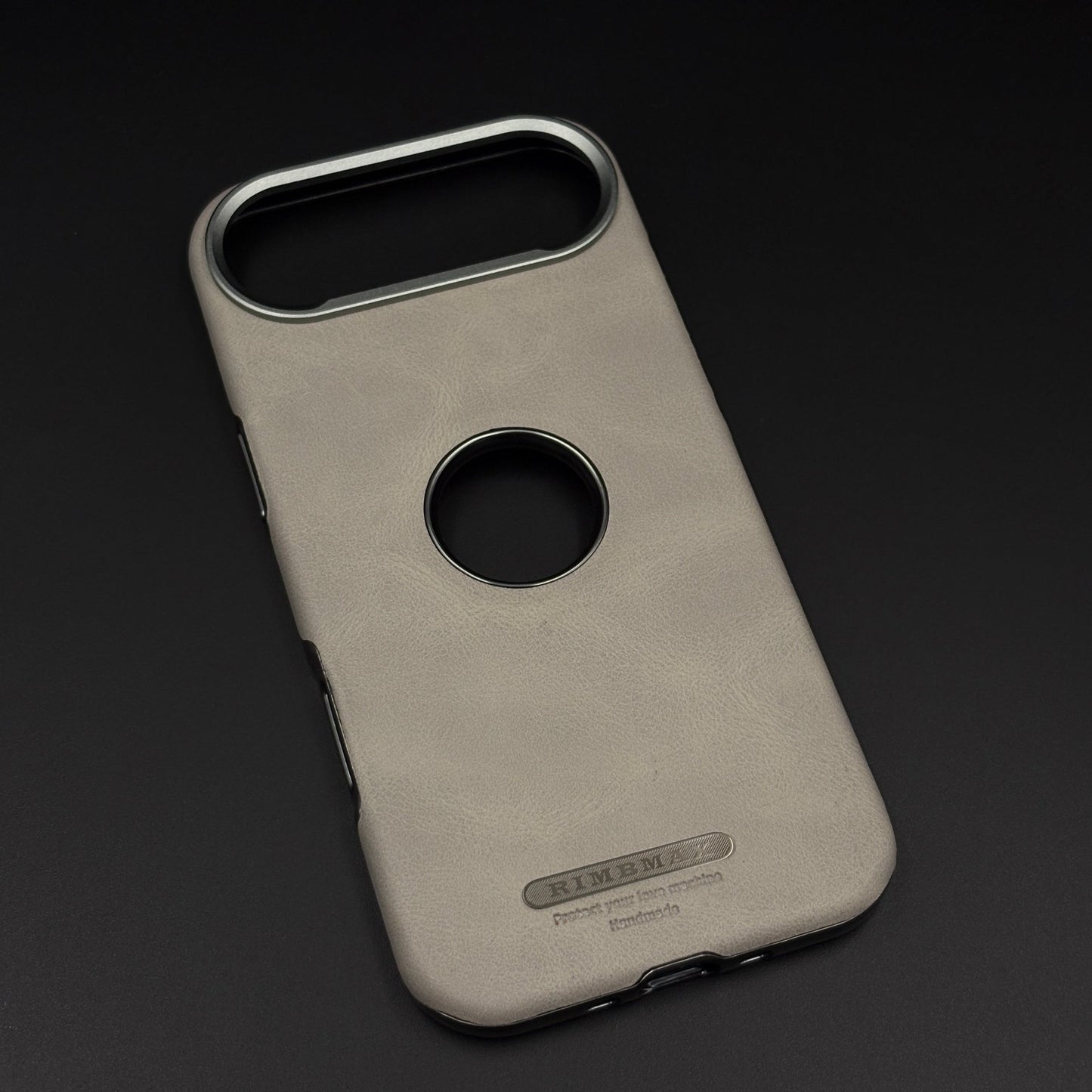Logo Cut Hidden MagSafe Leather Mobile Case Cover for iPhone 17 Air | Exposed Apple Logo
