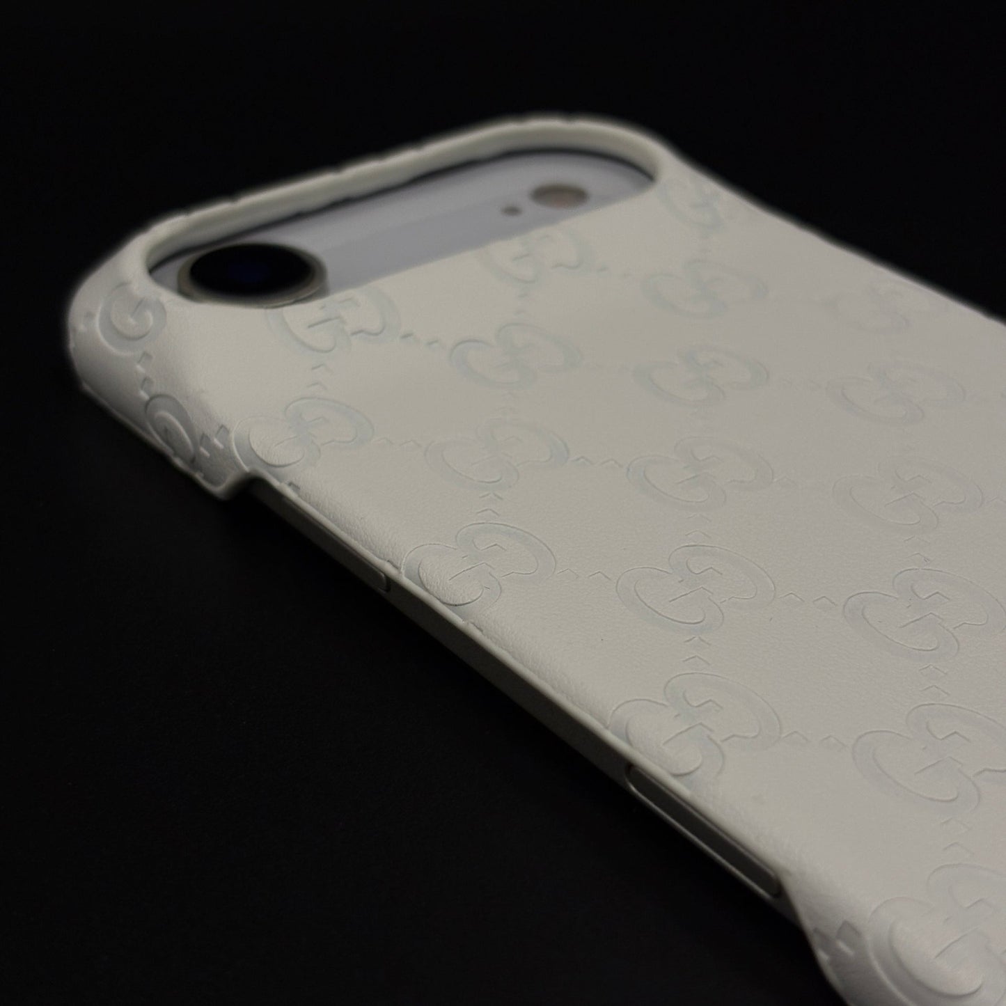 Luxury GG Monogram Leather Mobile Case Cover for iPhone 17 Air | Premium Embossed Monogram | Slim Fit