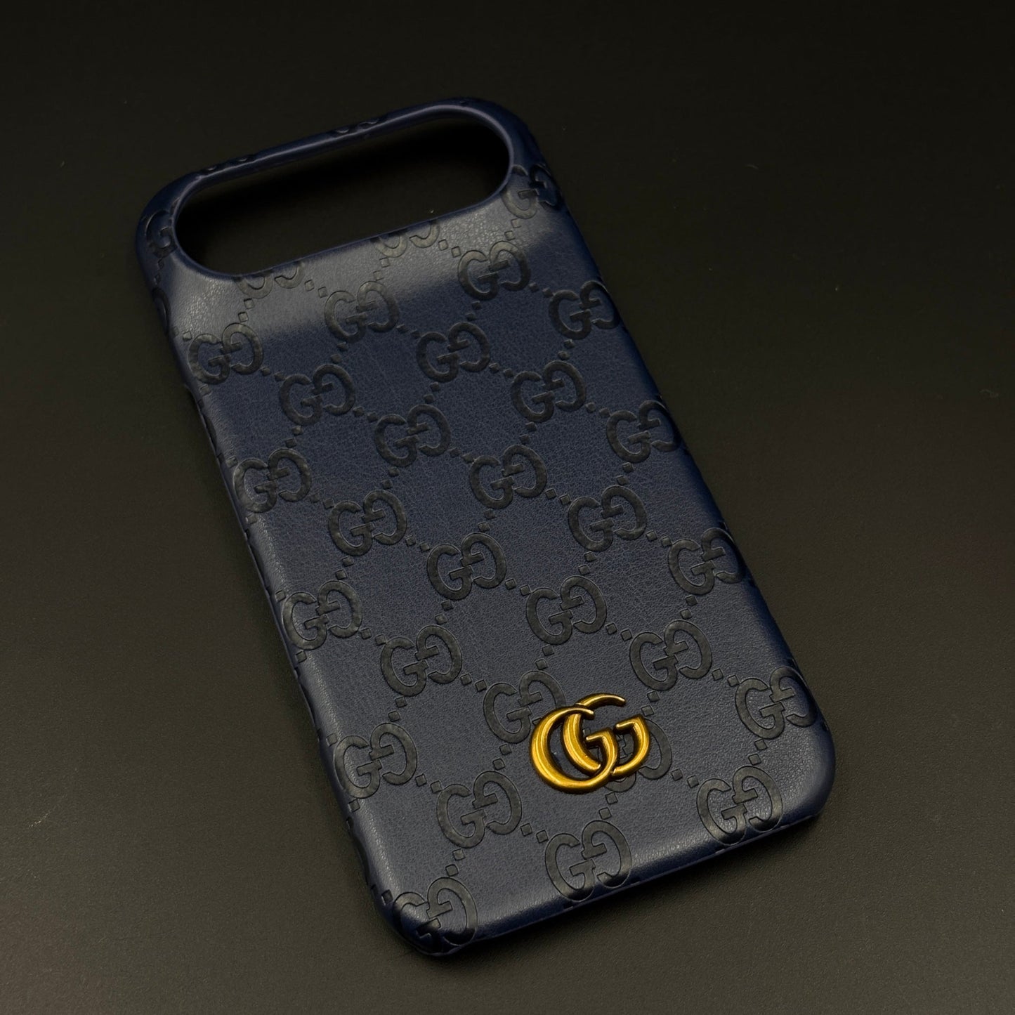 Luxury GG Monogram Leather Mobile Case Cover for iPhone 17 Air | Premium Embossed Monogram | Slim Fit