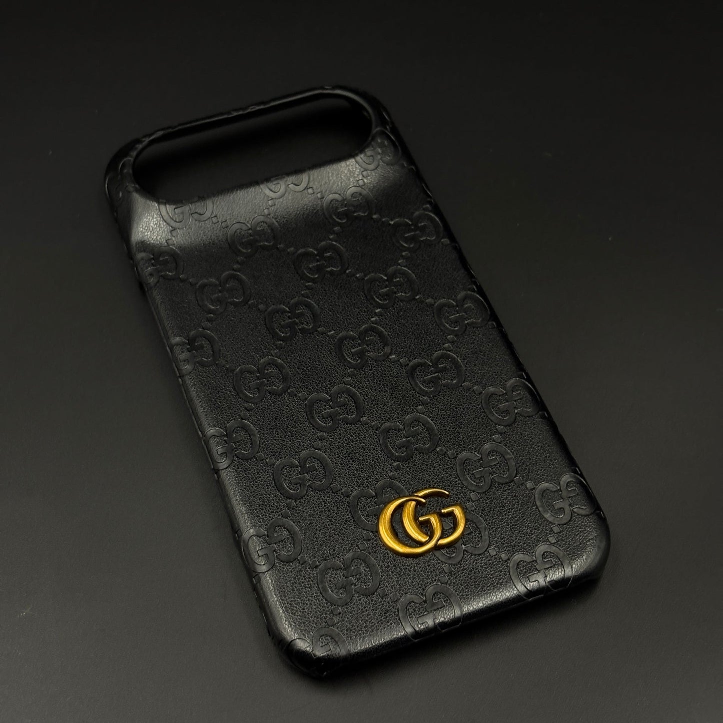 Luxury GG Monogram Leather Mobile Case Cover for iPhone 17 Air | Premium Embossed Monogram | Slim Fit