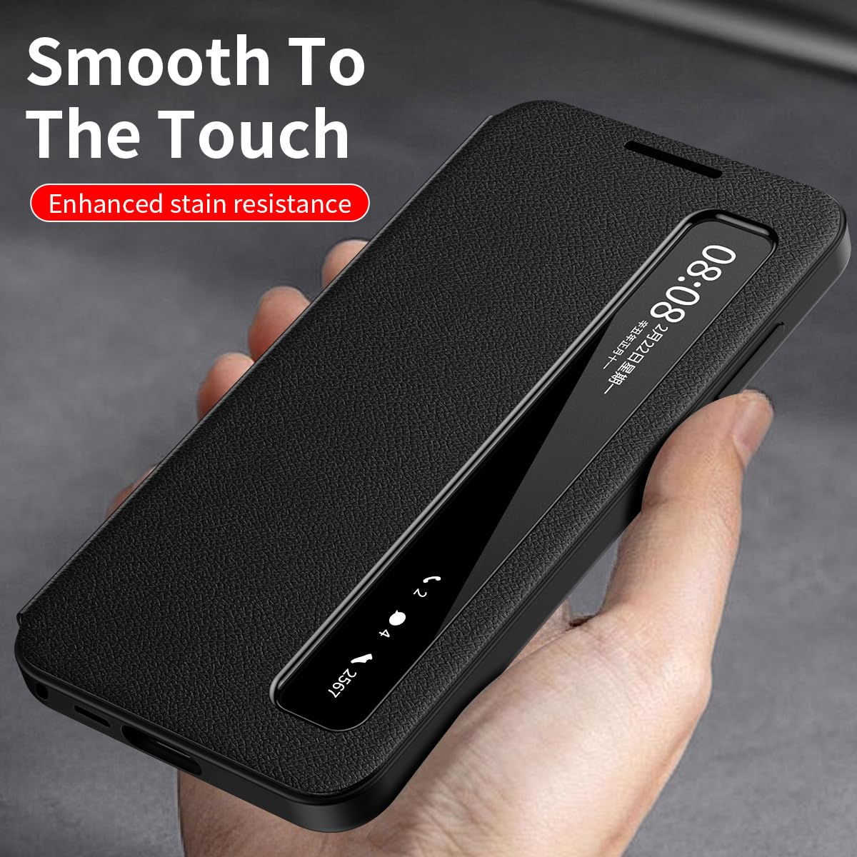 Smart-View Interactive Display Flip Leather Case Cover for Samsung Galaxy S25 Ultra