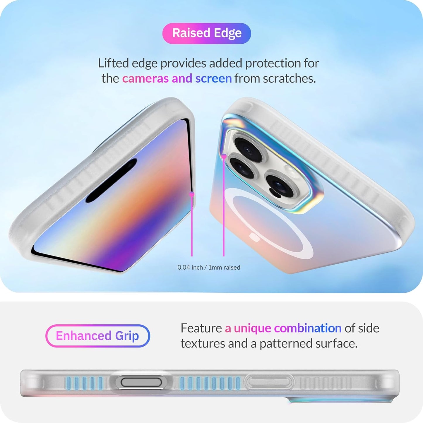 iPhone Fluorescent Iridescent Translucent Color Changing Case