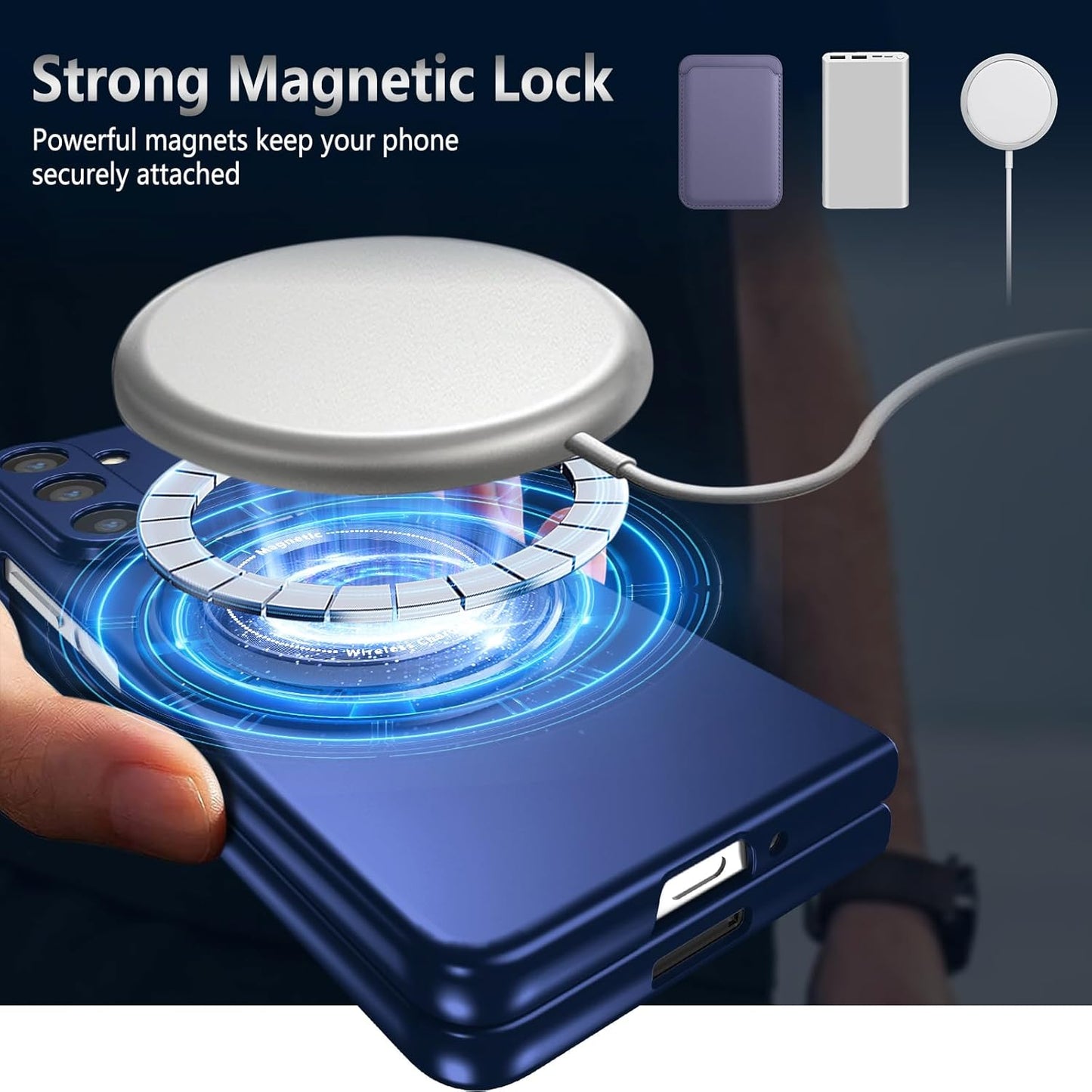 Samsung Galaxy Z Fold 6 Rotating Ringstand Wireless Magsafe Charging Case