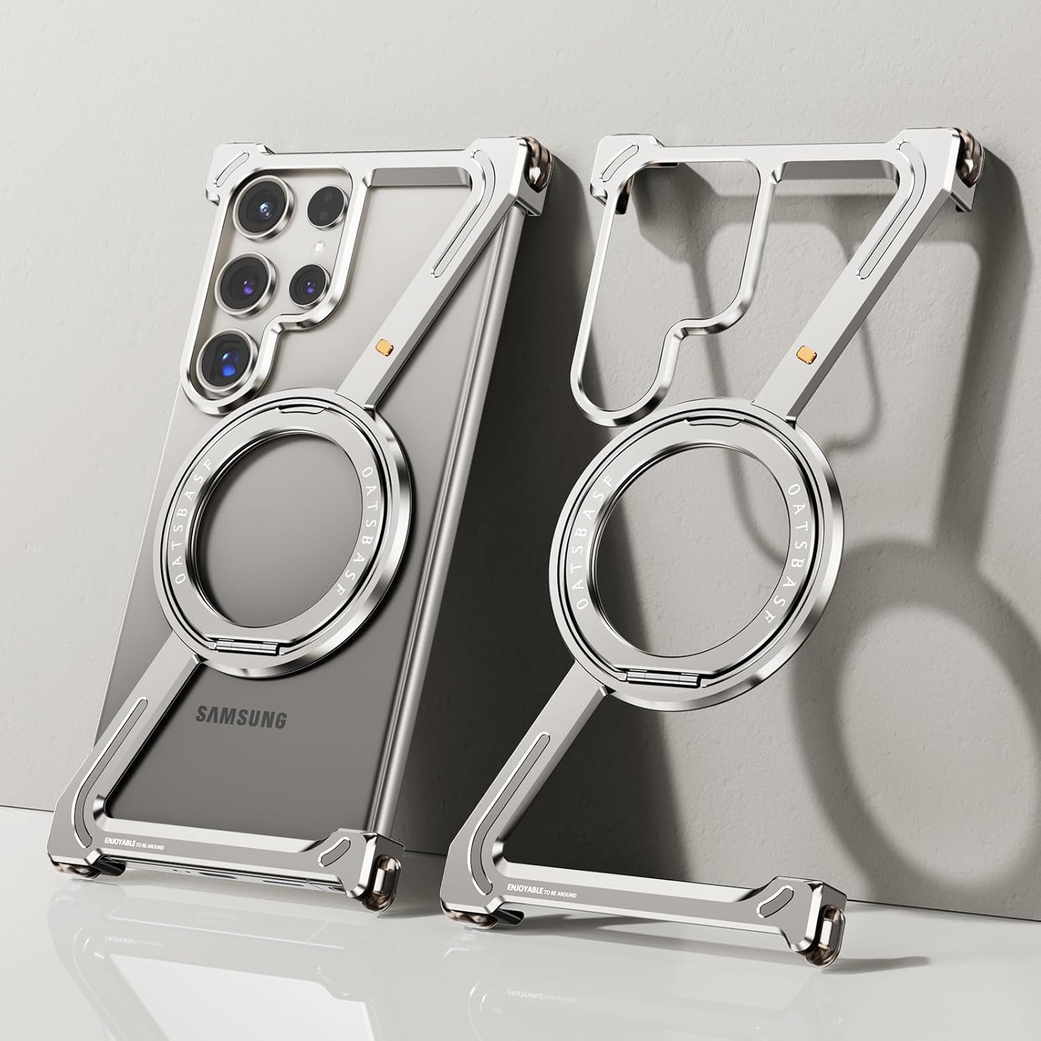 Samsung Galaxy S25 Ultra Z Shape Aluminium Metal Rotating Kickstand Frameless Design