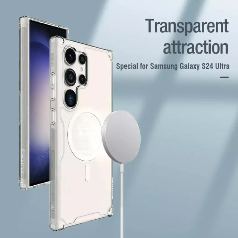 Samsung Galaxy S25 Ultra Cover Non Yellow Transparent Nillkin TPU PRO Magnetic Case