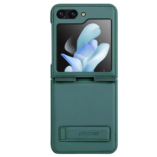 Samsung Galaxy Z Flip 5 Nillkin Qin Vegan Leather Case Cover Green