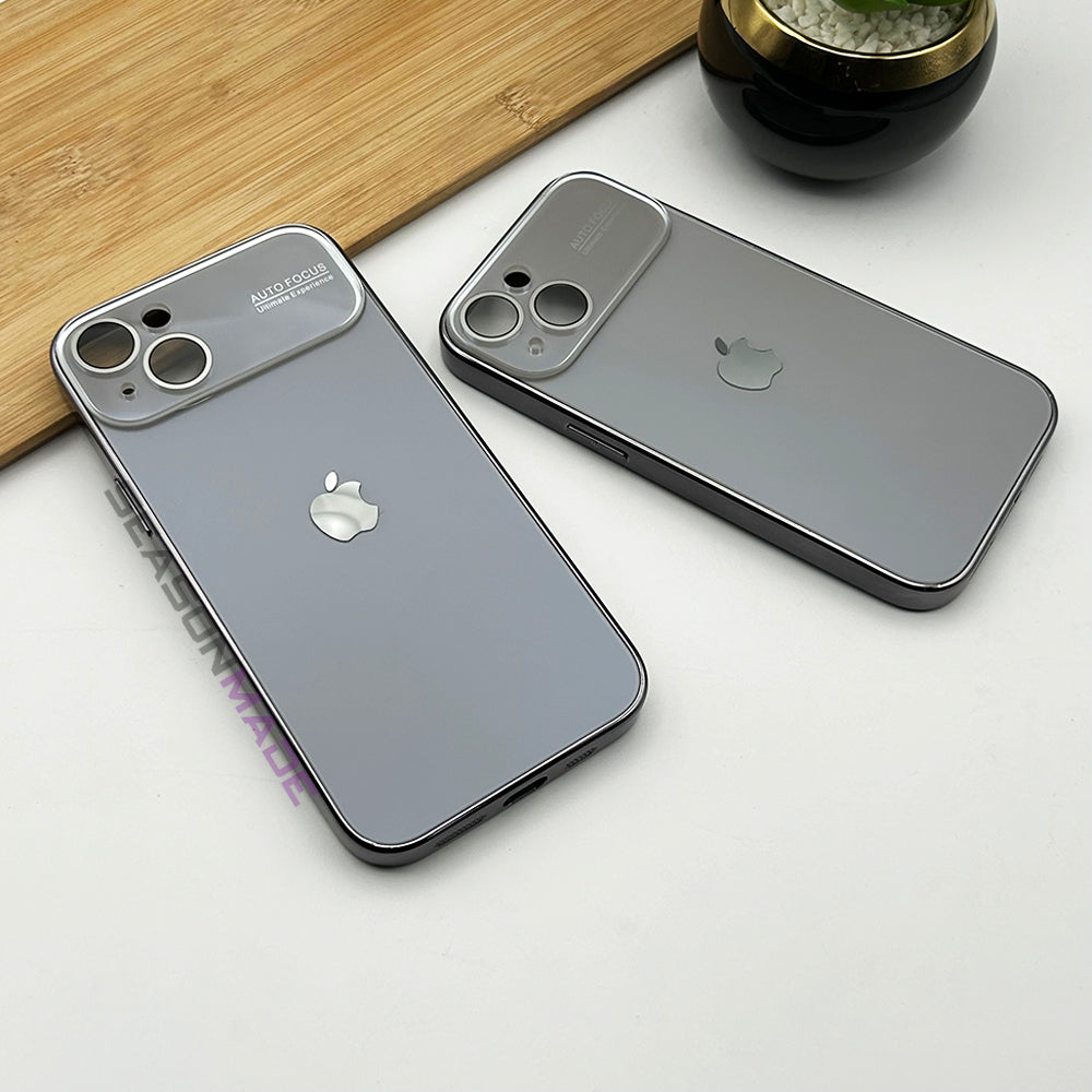 iPhone 15 Series Titanium Backplane Glass Chromatic Lens Shield Case Cover