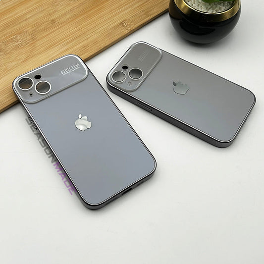 iPhone 15 Series Titanium Backplane Glass Chromatic Lens Shield Case Cover