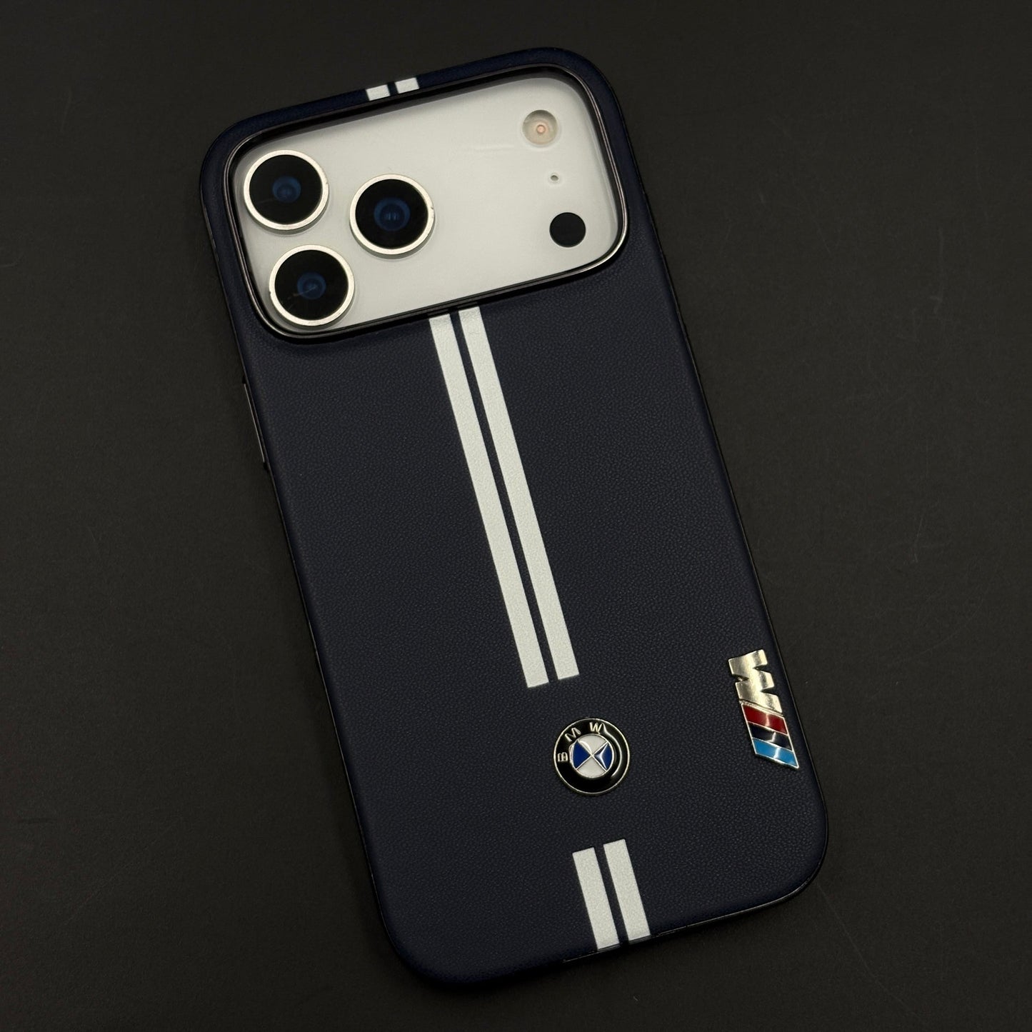 Motorsport Inspired M Performance Stripe Leather Case for iPhone 17 Series