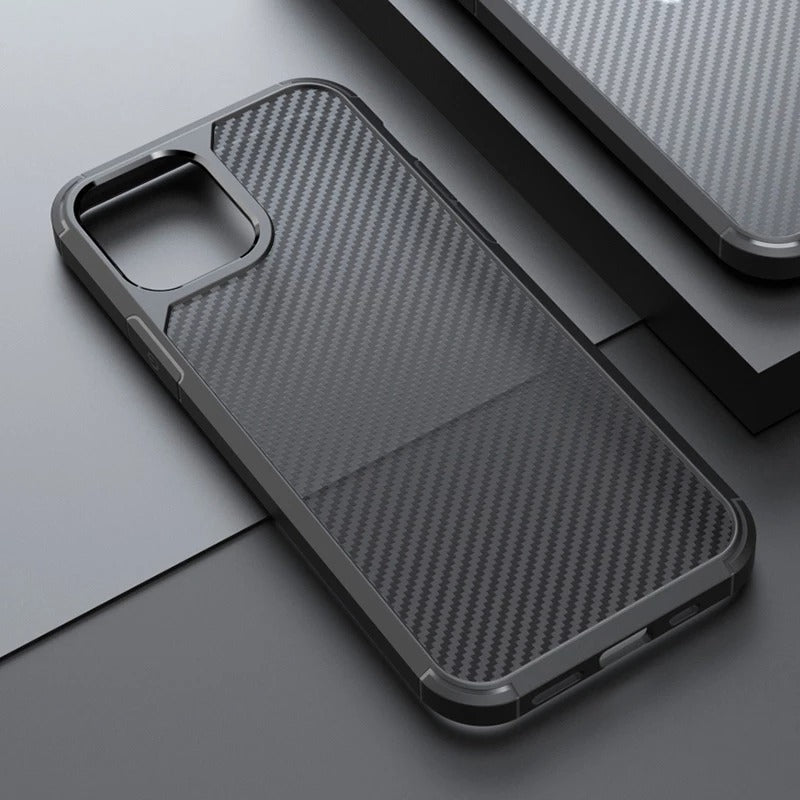iPhone Matte Carbon Fiber Design Shockproof Case Cover