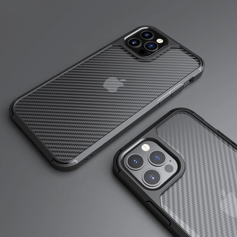 iPhone Matte Carbon Fiber Design Shockproof Case Cover