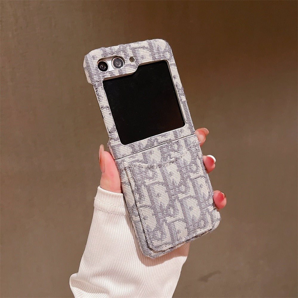 Samsung Galaxy Z Flip 5 Luxury Brand CD Card Holder Case Cover