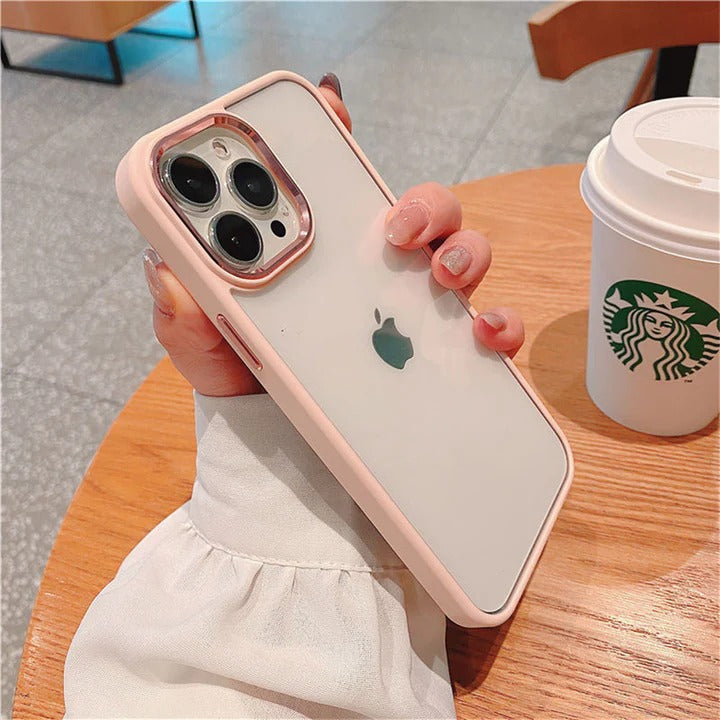 Stylish Protective iPhone Mobile Case Cover - Raised Metal Lens Protection