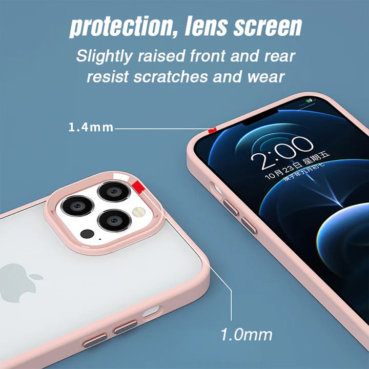 Stylish Protective iPhone Mobile Case Cover - Raised Metal Lens Protection