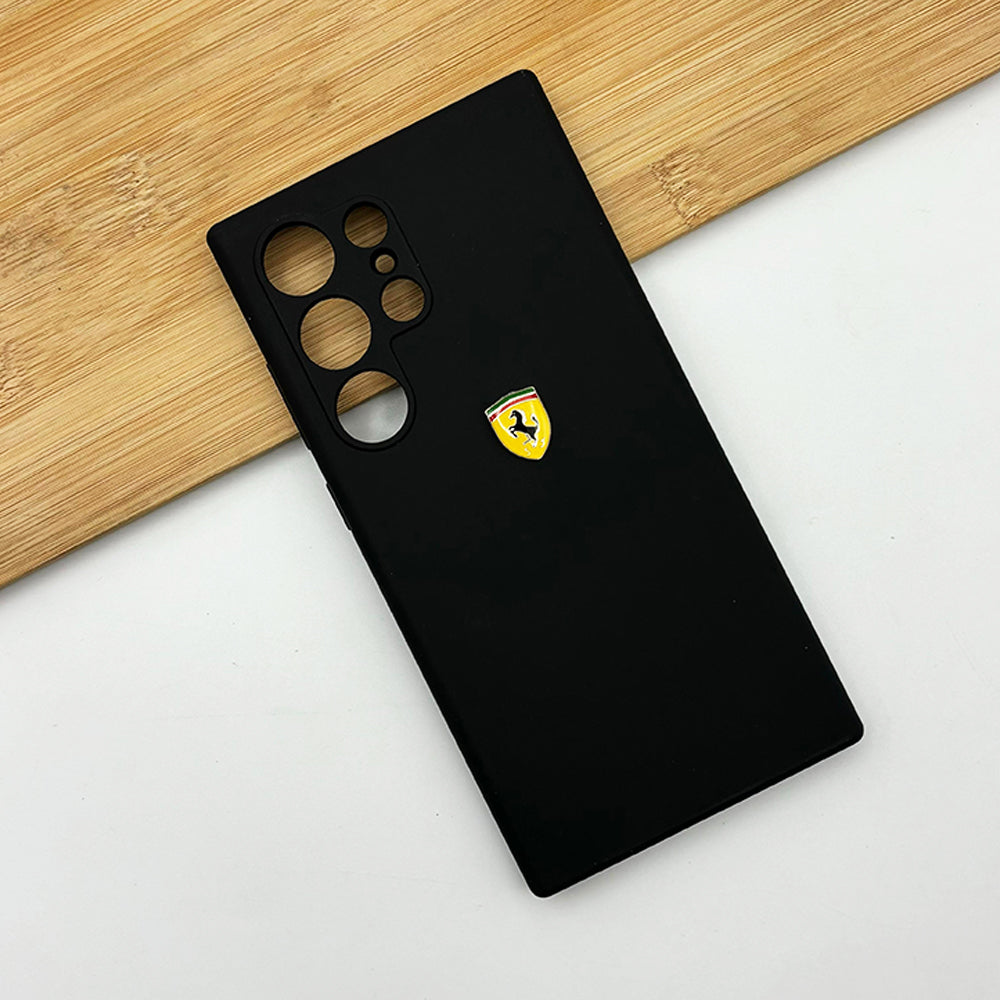 Samsung Galaxy S22 Ultra FR Sports Car Logo Liquid Silicone Case Cover